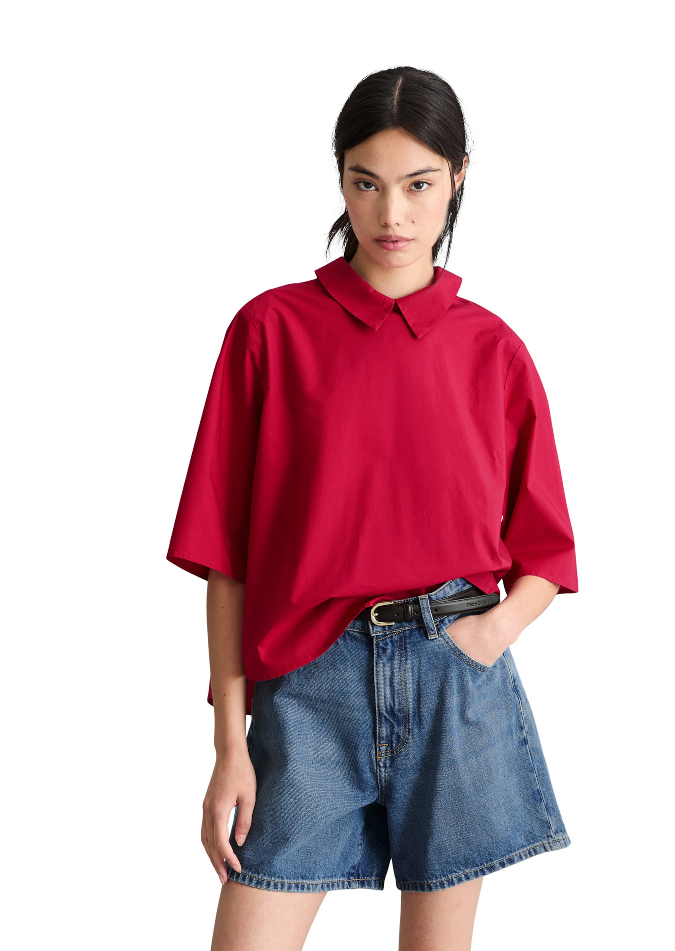 Marc O'Polo DENIM Bluse in Rot: Vorderseite