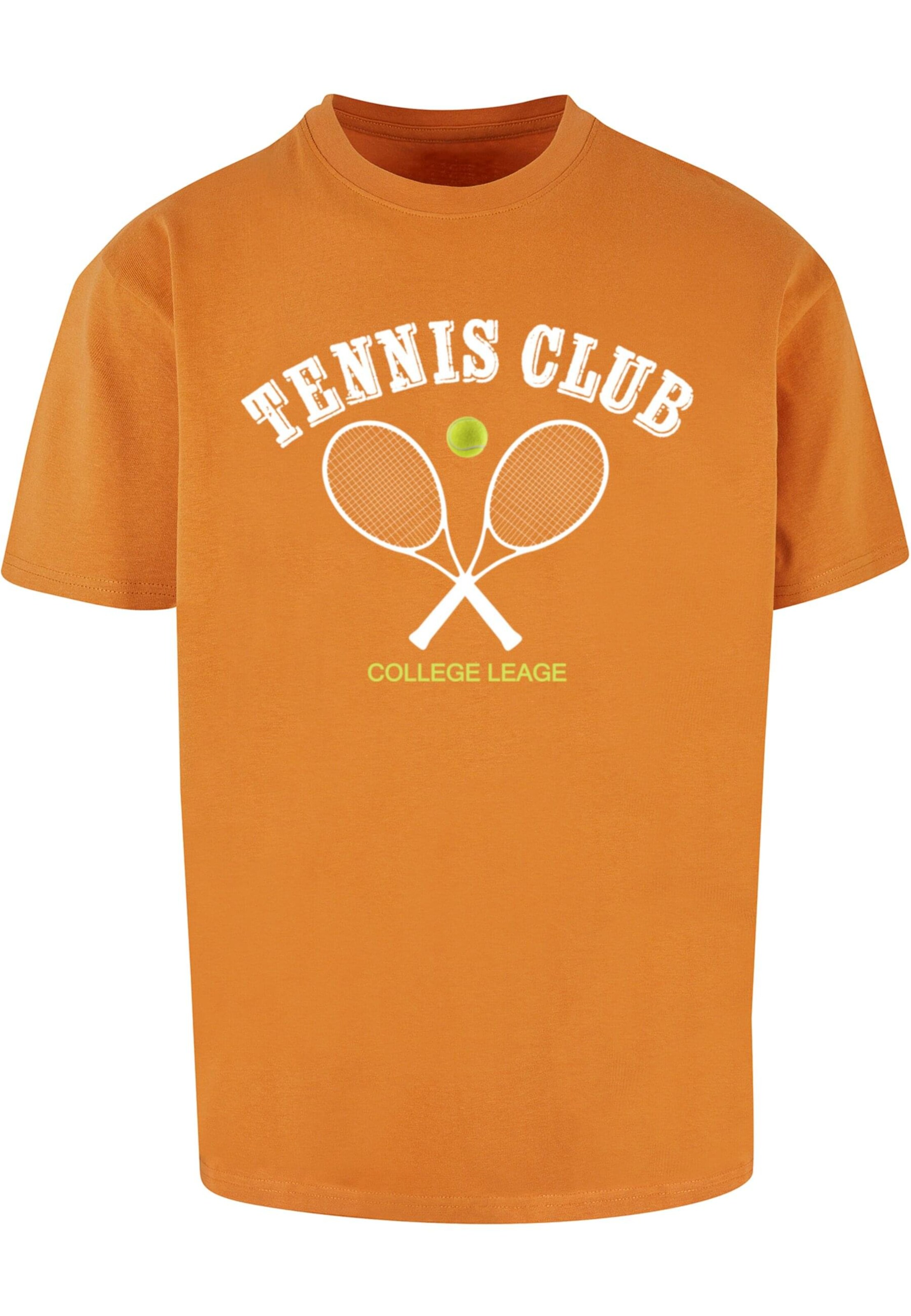 Merchcode Shirt 'Tennis Club' in Orange: front
