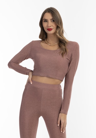 faina Top in Roze: voorkant