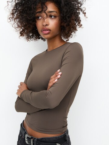 Pull&Bear Tričko – hnědá