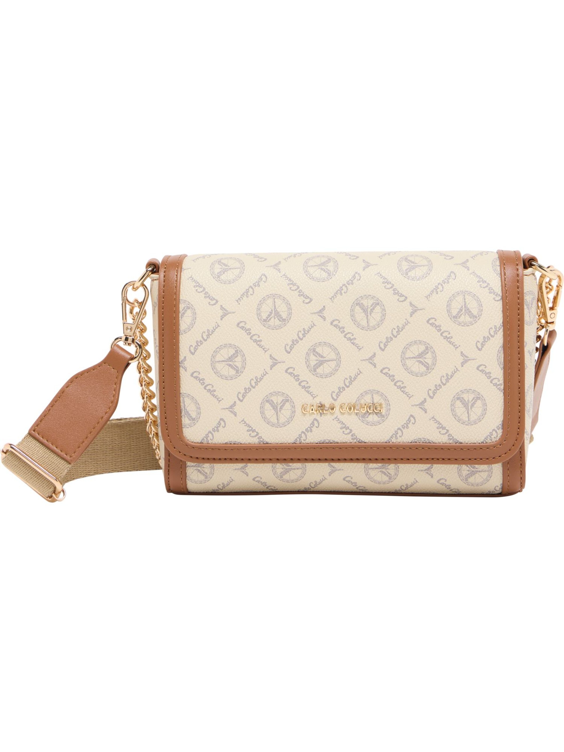 Carlo Colucci Crossbody bag 'Evison' in Beige: front