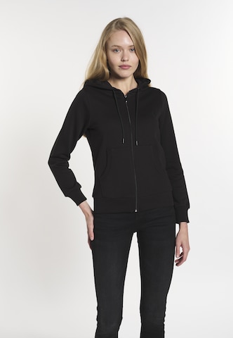 DENIM CULTURE Sweat jacket 'Yasenia' in Black: front