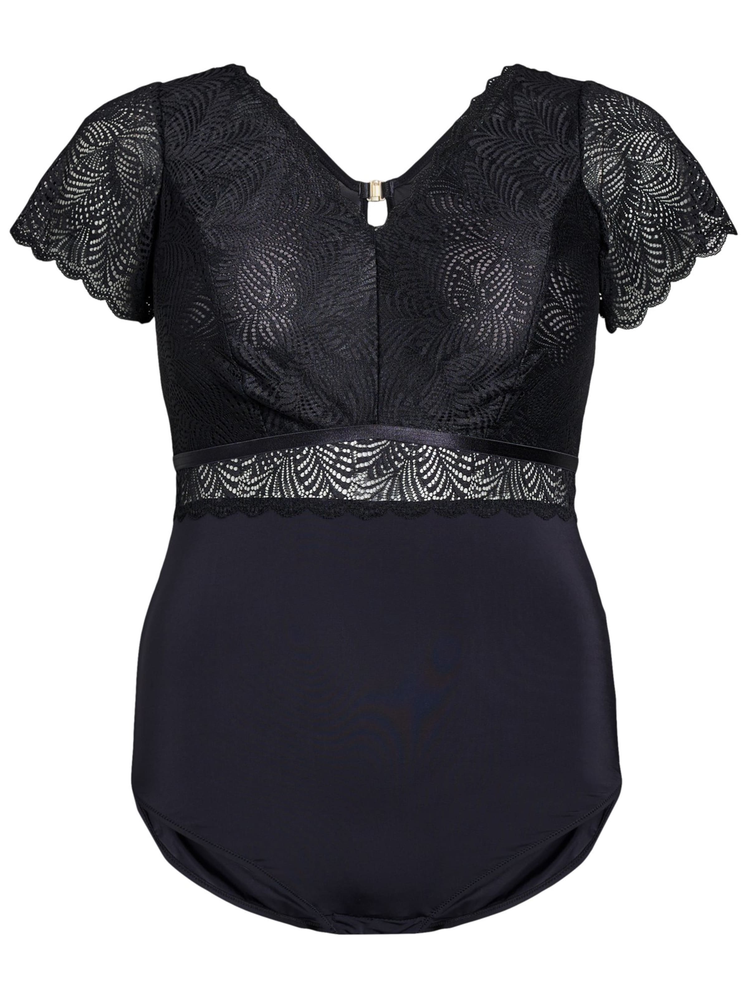 Devoted by Zizzi Блуза боди в черно: отпред