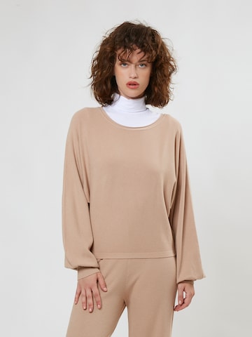 Influencer Pullover in Beige: predná strana