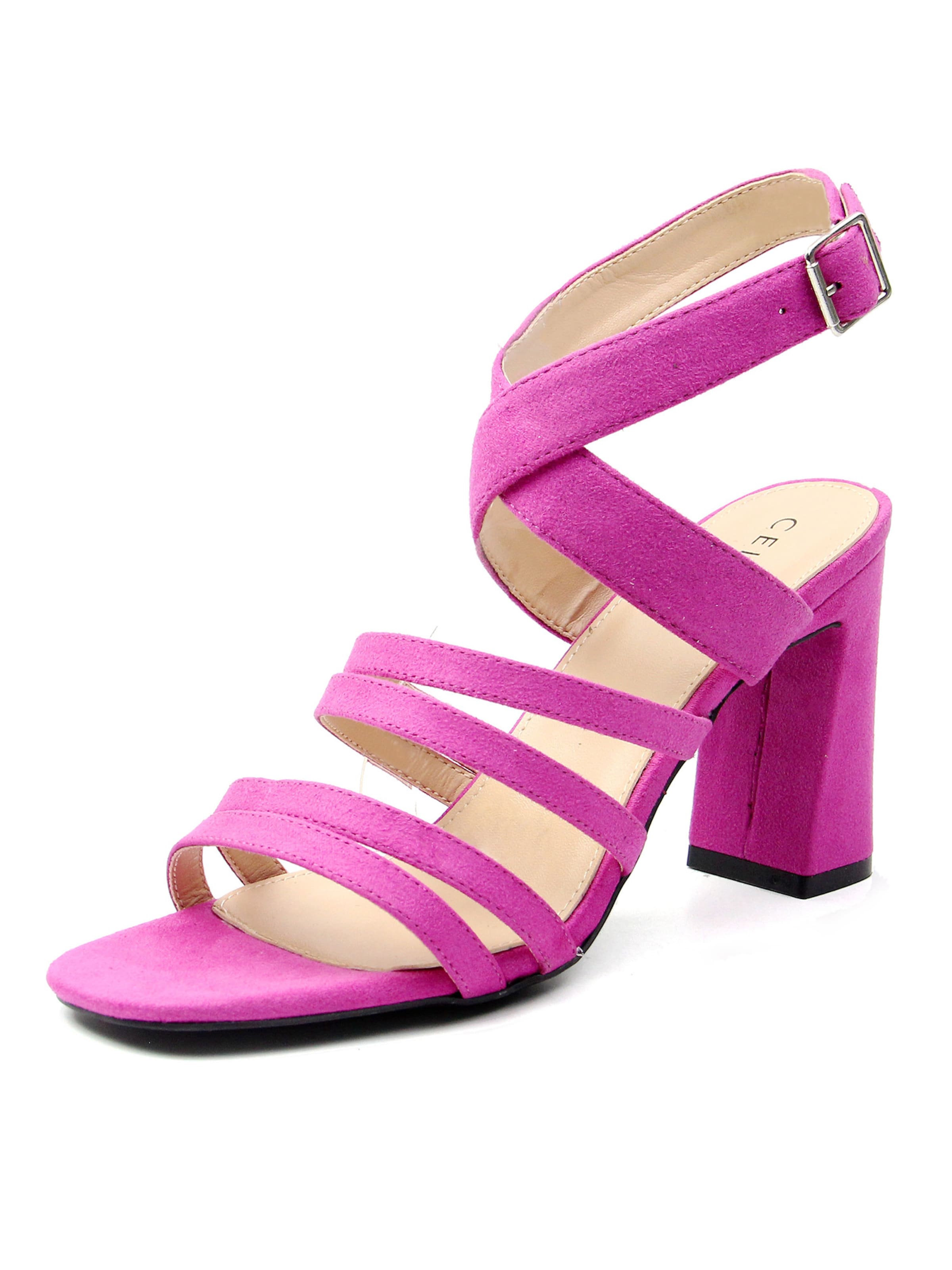 Celena Босоножки с ремешком 'Cecily' в Ярко-розовый: спереди