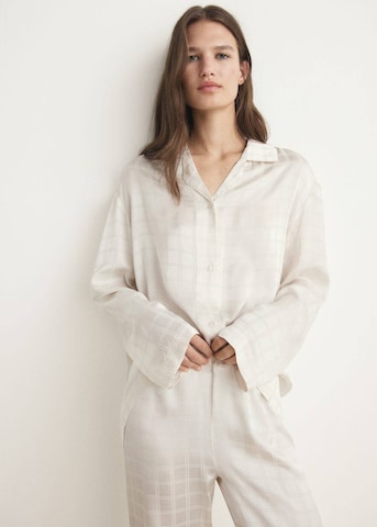 MANGO Schlafshirt 'Samui' in Weiß: Vorderseite
