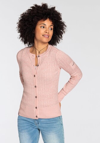 KangaROOS Knit Cardigan in Pink: front