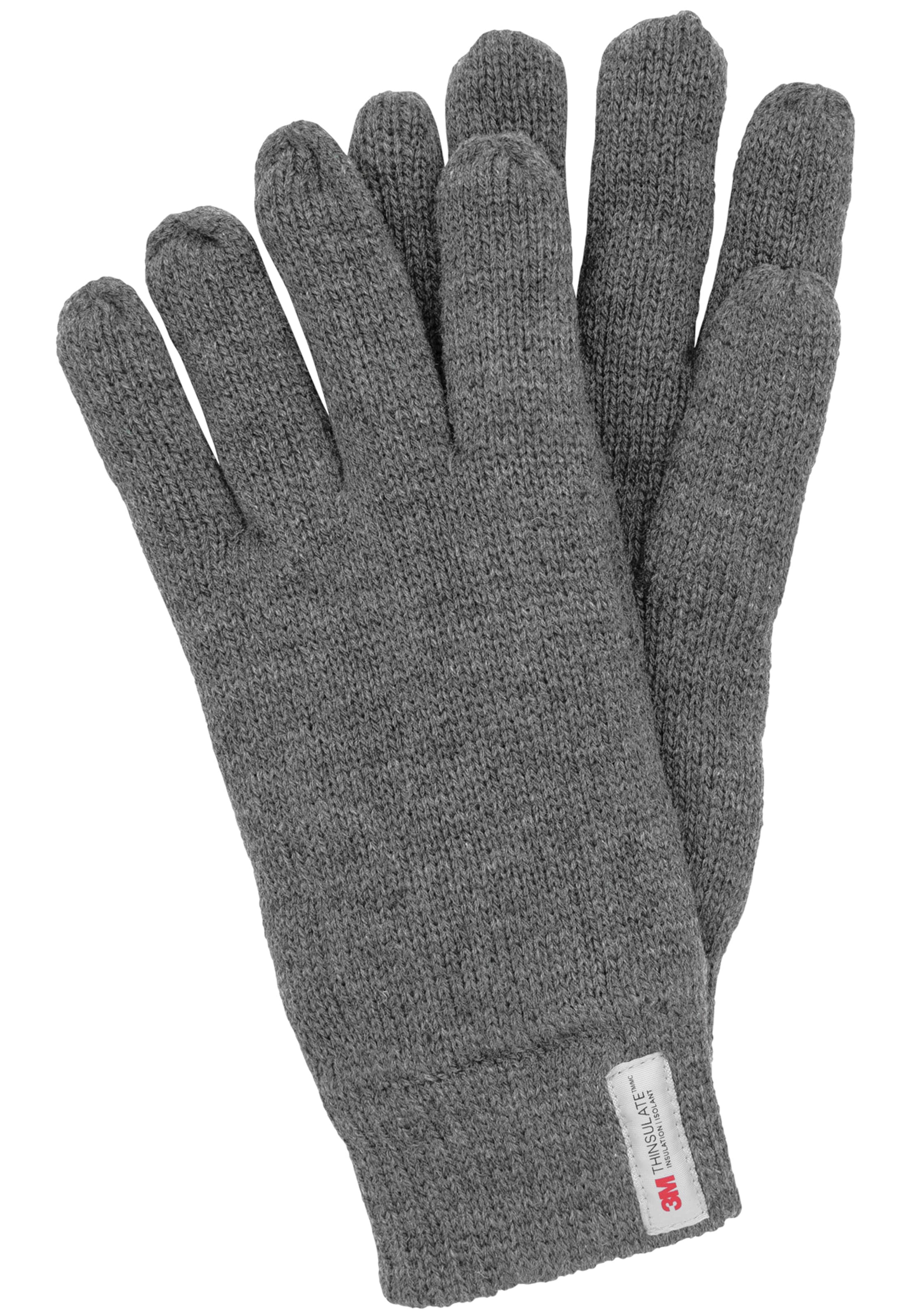 INDICODE JEANS Full Finger Gloves 'Jason' in Grey: front