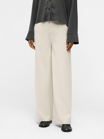 OBJECT Wide leg Broek 'LISA' in Beige: voorkant