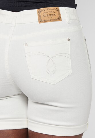 KOROSHI Slimfit Jeansy w kolorze biały