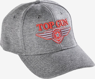 TOP GUN Cap in graumeliert / rot, Produktansicht