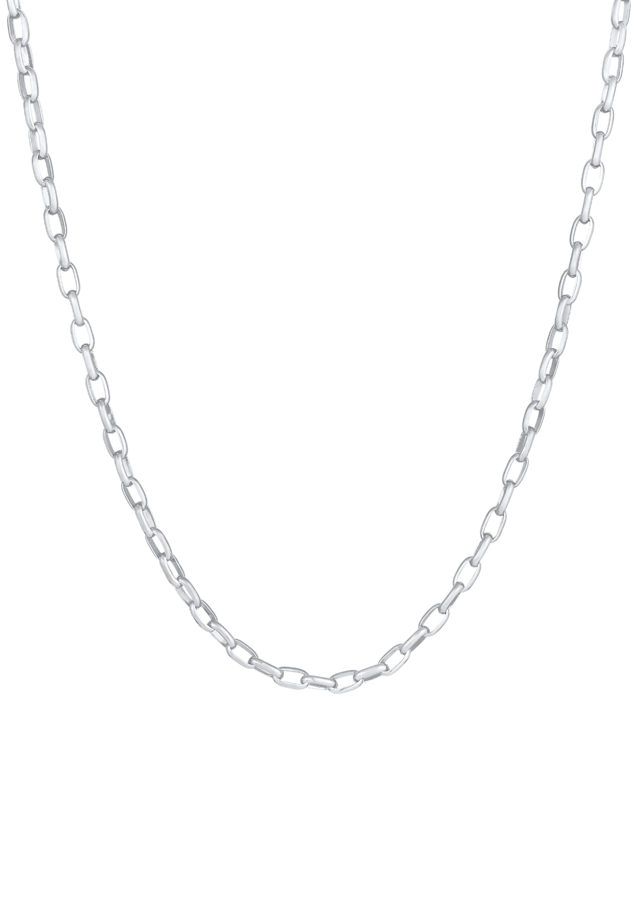 KUZZOI Halskette Basic Kette in Silber