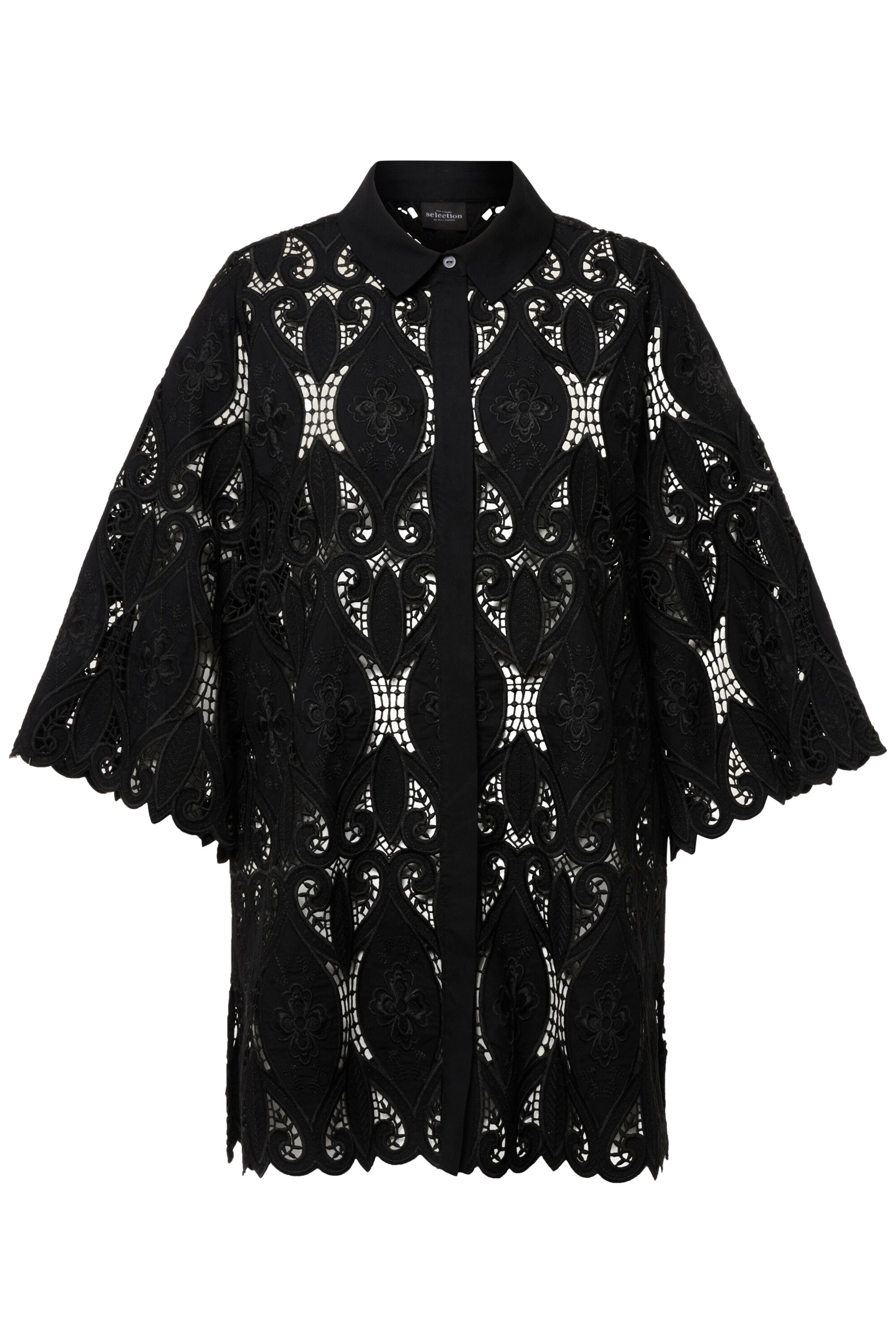 Ulla Popken Blouse in Zwart: voorkant