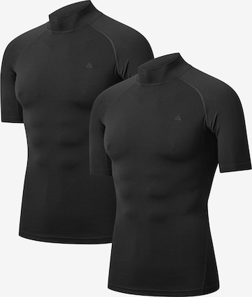 DANISH ENDURANCE Athletic Sweatshirt 'Compression SS' in Black: front