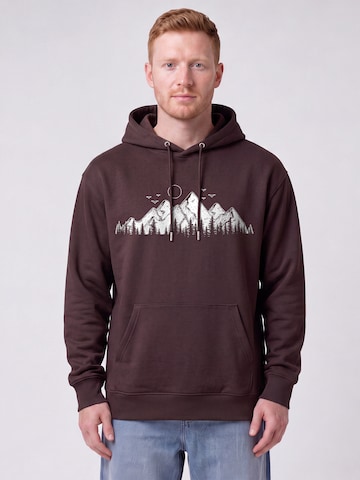 Felpa 'Mountains' di Watapparel in rosso: frontale