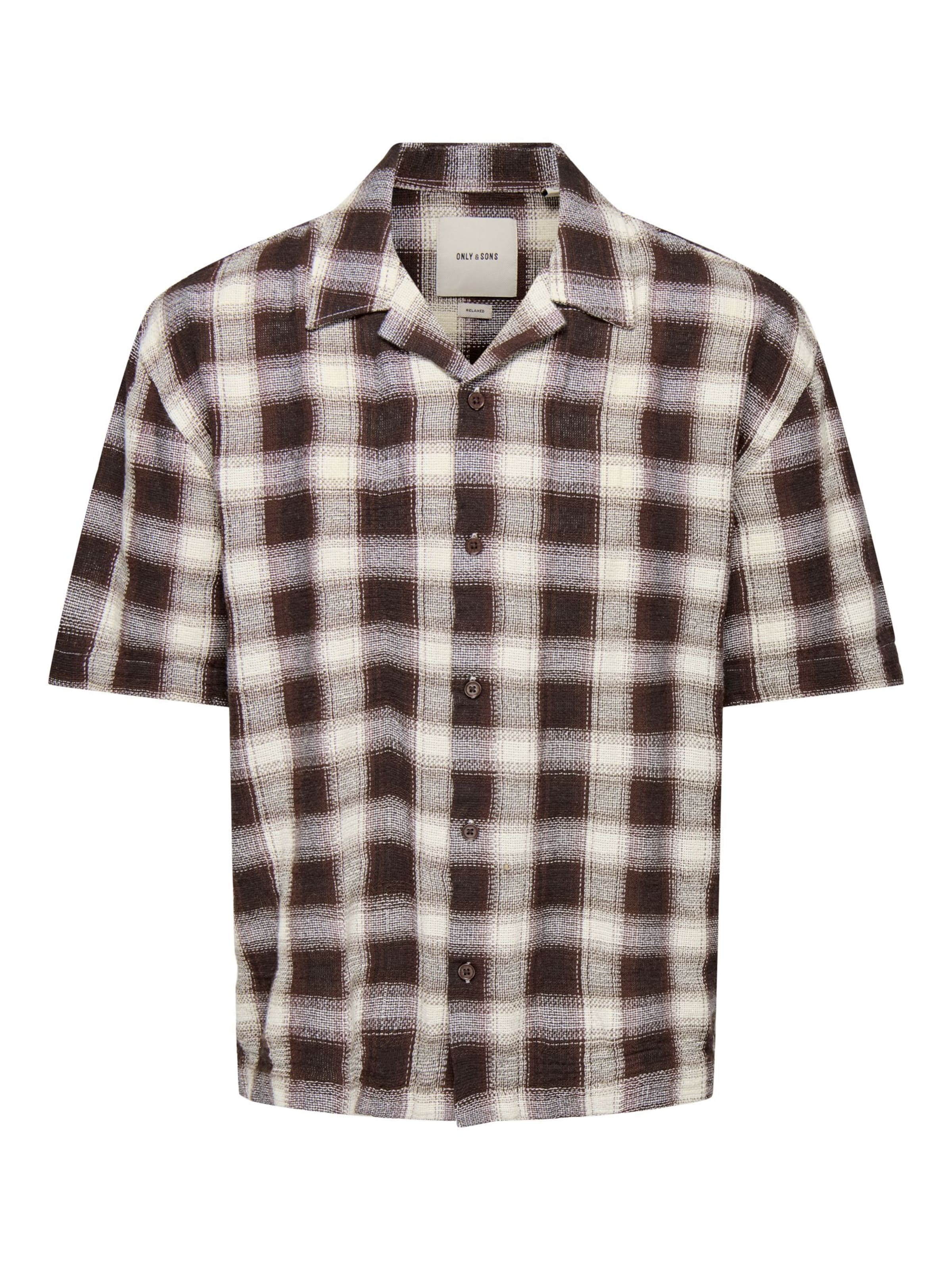 Only & Sons Regular Fit Skjorte 'ONStrev' i brun: forside