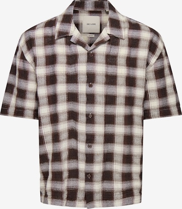 Only & Sons Regular fit Overhemd 'ONStrev' in Bruin: voorkant