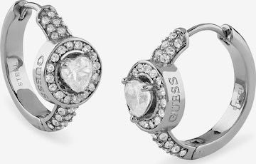 GUESS Ohrringe 'M'Ama Non M'Ama' in Silber: Vorderseite