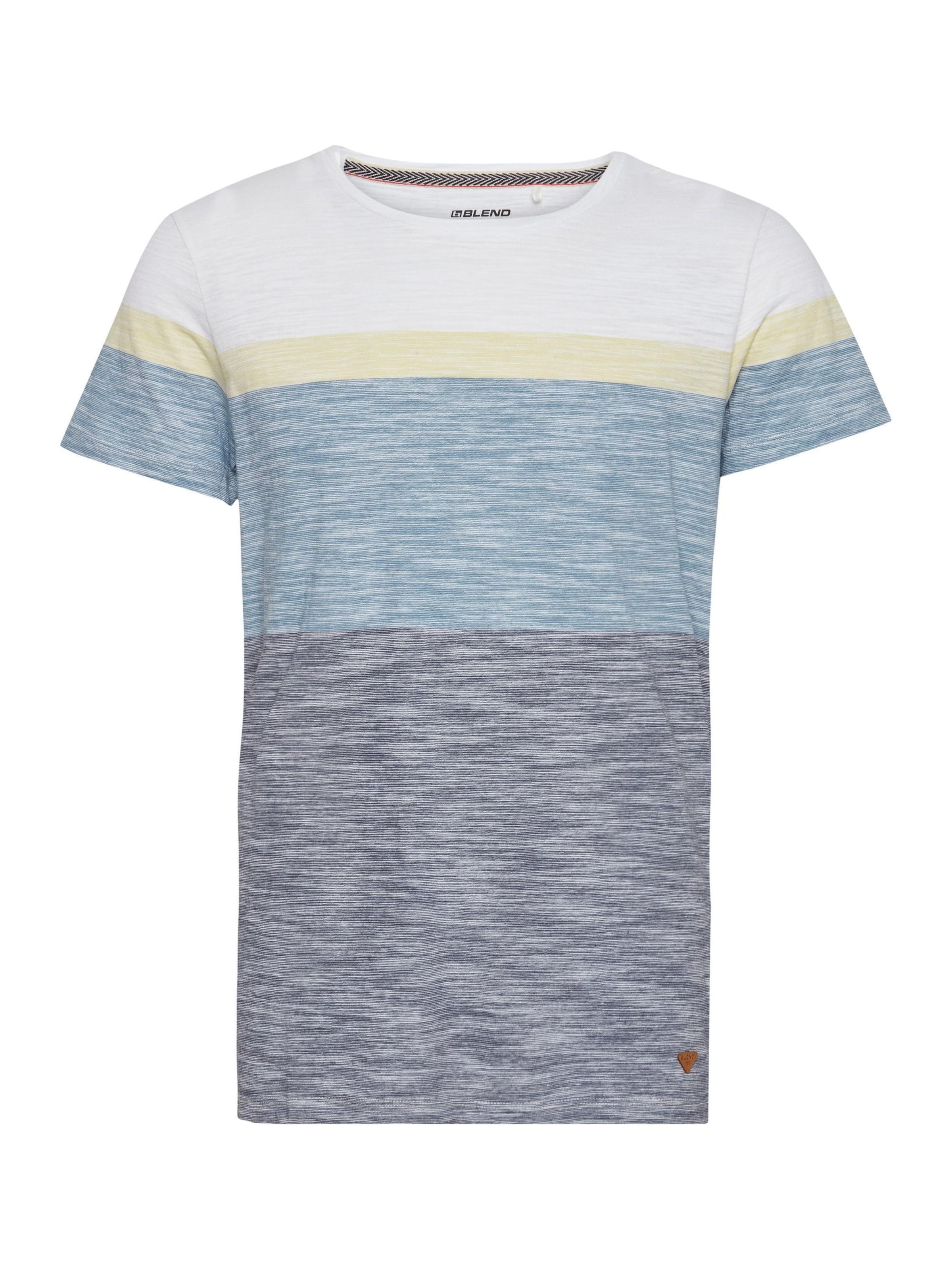 BLEND Camisa 'JAKOB' em XXXL em azul / castanho / amarelo / branco, Vista do artigo