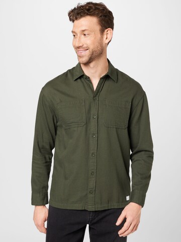 HOLLISTER Regular fit Button Up Shirt in Green: front