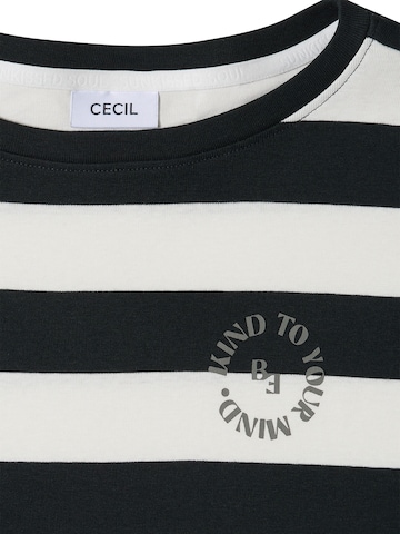 CECIL - Camiseta 'Be Kind' en negro