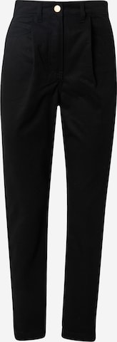 Oasis - Tapered Pantalón vaquero plisado 'Rachel Stevens' en negro: frente