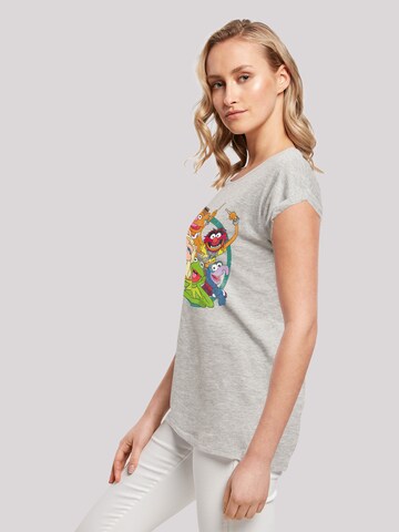 F4NT4STIC Shirt 'Disney Die Muppets Group Circle' in Grijs