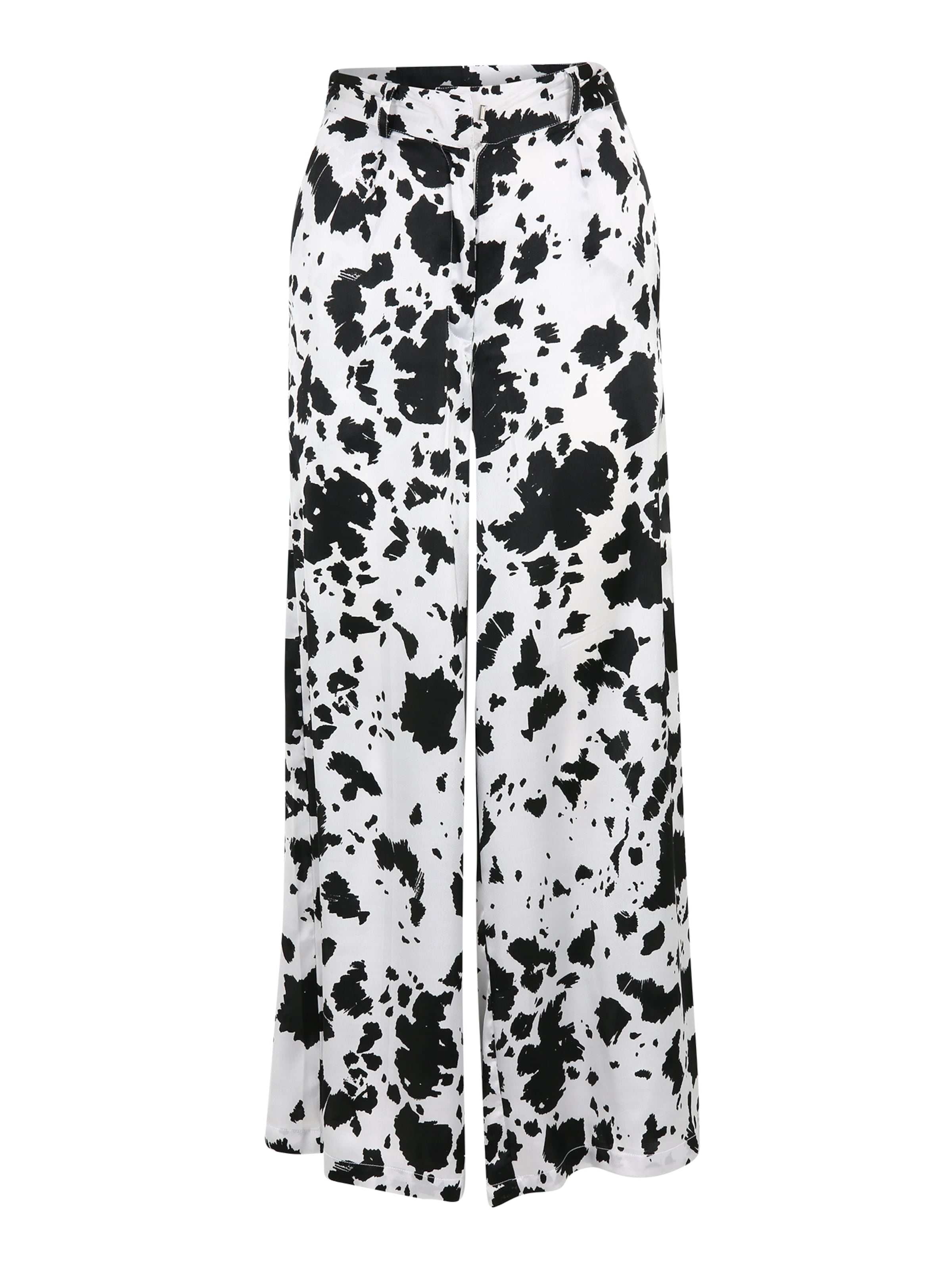 Nasty Gal Petite Wide leg Trousers in Black: front