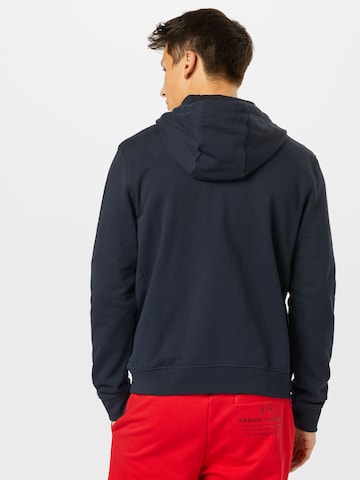 ARMANI EXCHANGE Regular fit Zip-Up Hoodie in Blue