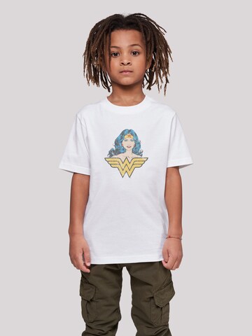 F4NT4STIC Shirt 'DC Comics Wonder Woman Gaze' in Wit: voorkant