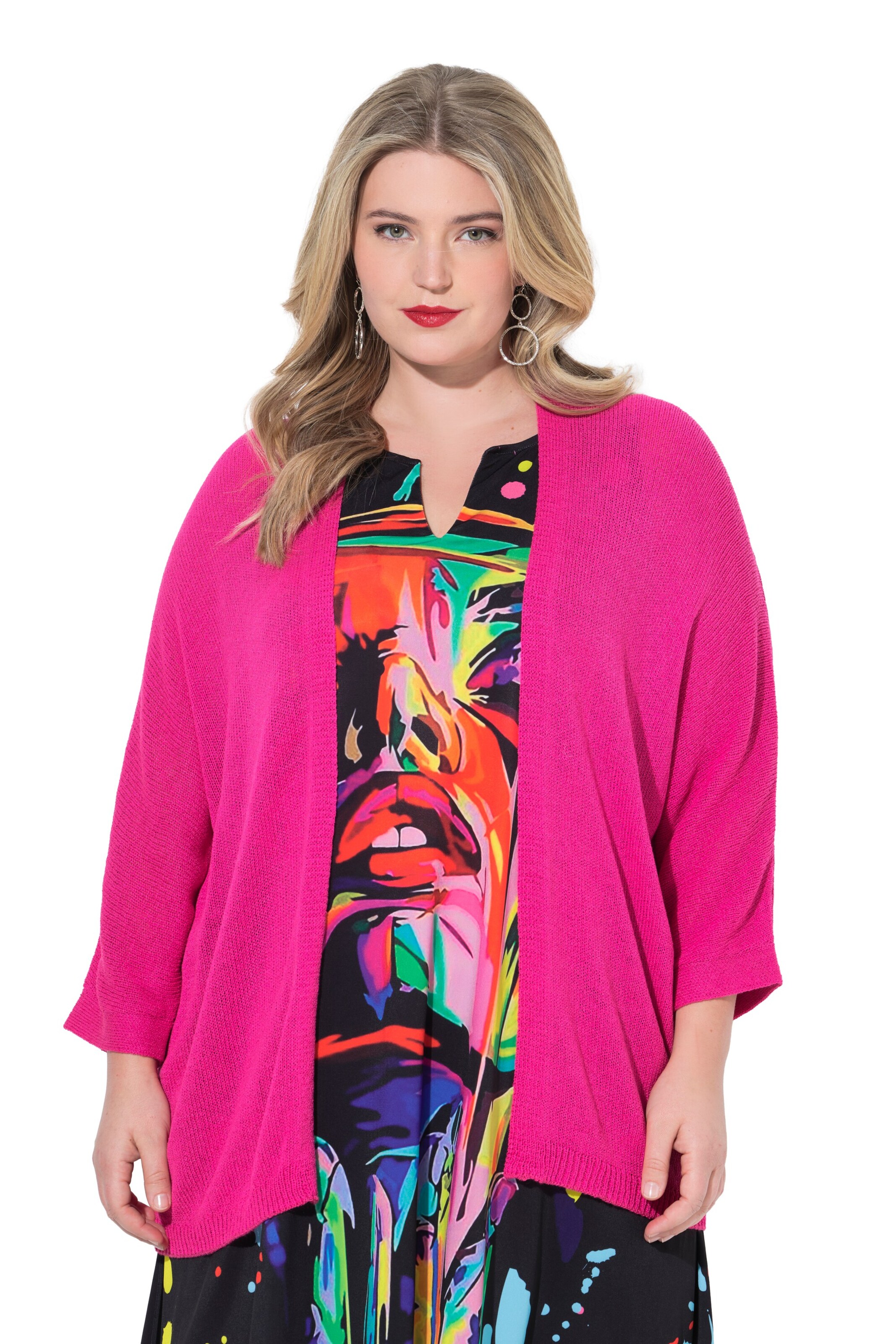 MIAMODA Strickjacke in Lila: Vorderseite