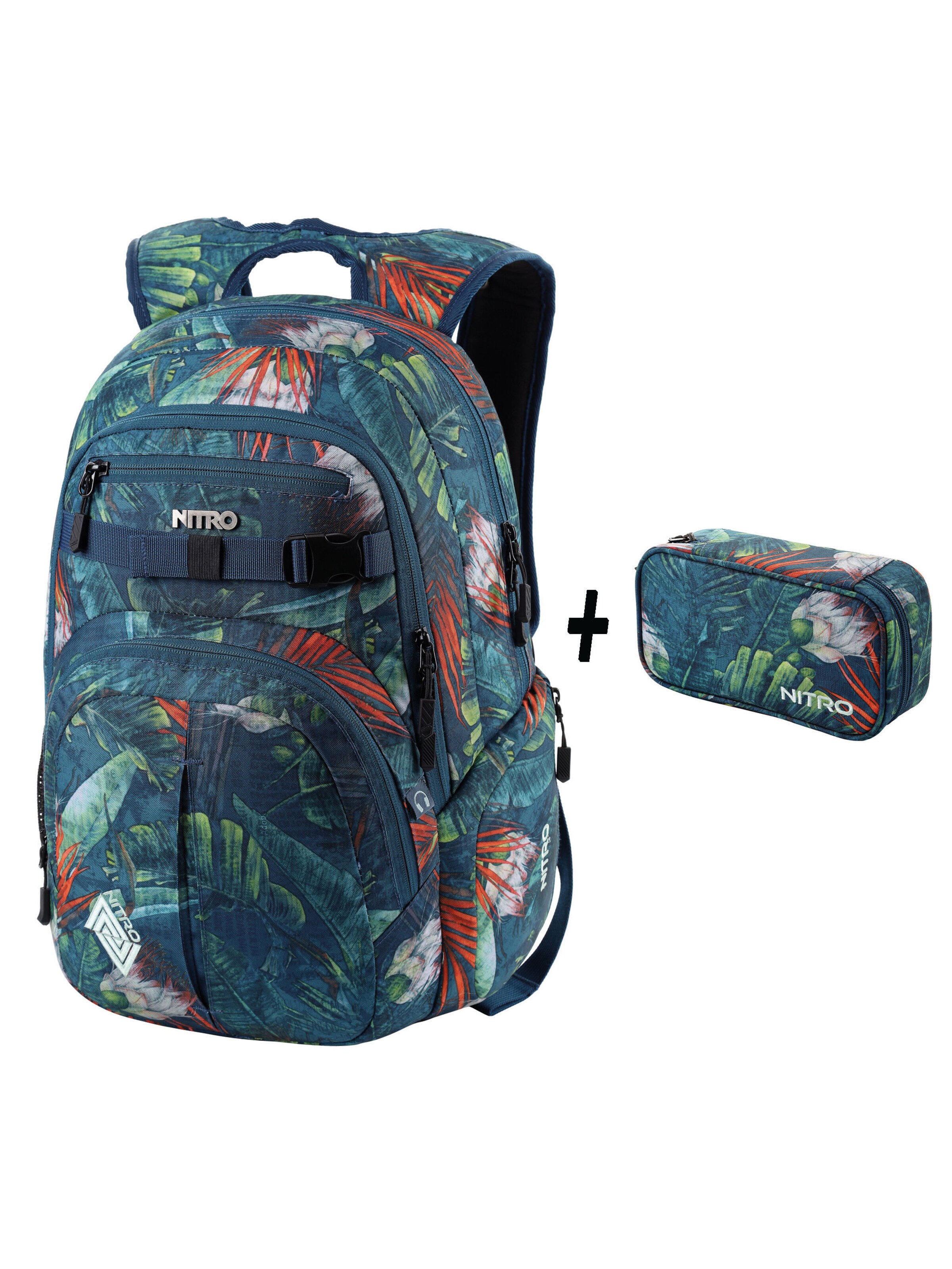 NITRO Backpack 'Set Chase' in Green: front