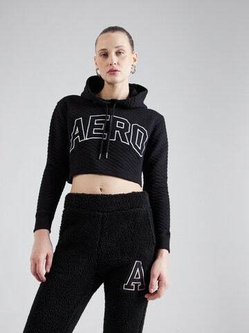 AÉROPOSTALE Sweatshirt in Black: front