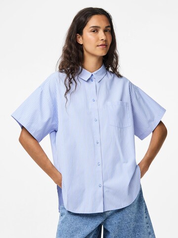 PIECES Bluse 'PCFemme' i blå: forside