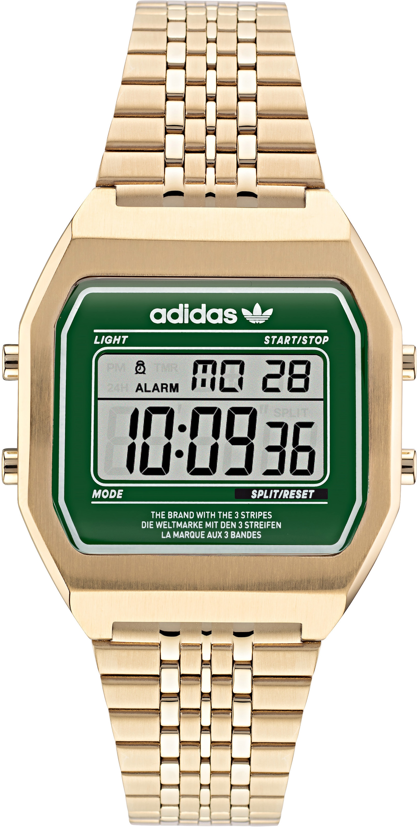 Adidas gold digital watch hotsell