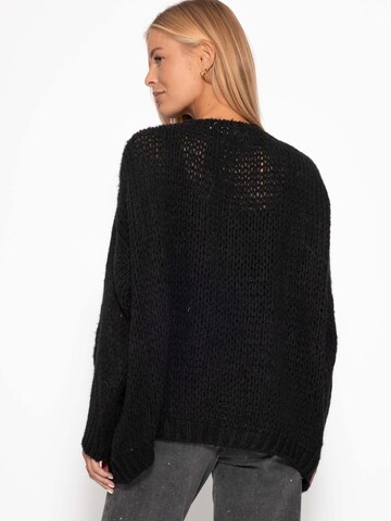 SASSYCLASSY Oversizestrickjacke‌‌‌‌‌ in Schwarz
