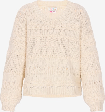 IZIA Oversized neulepaita 'Boho' värissä valkoinen: etupuoli