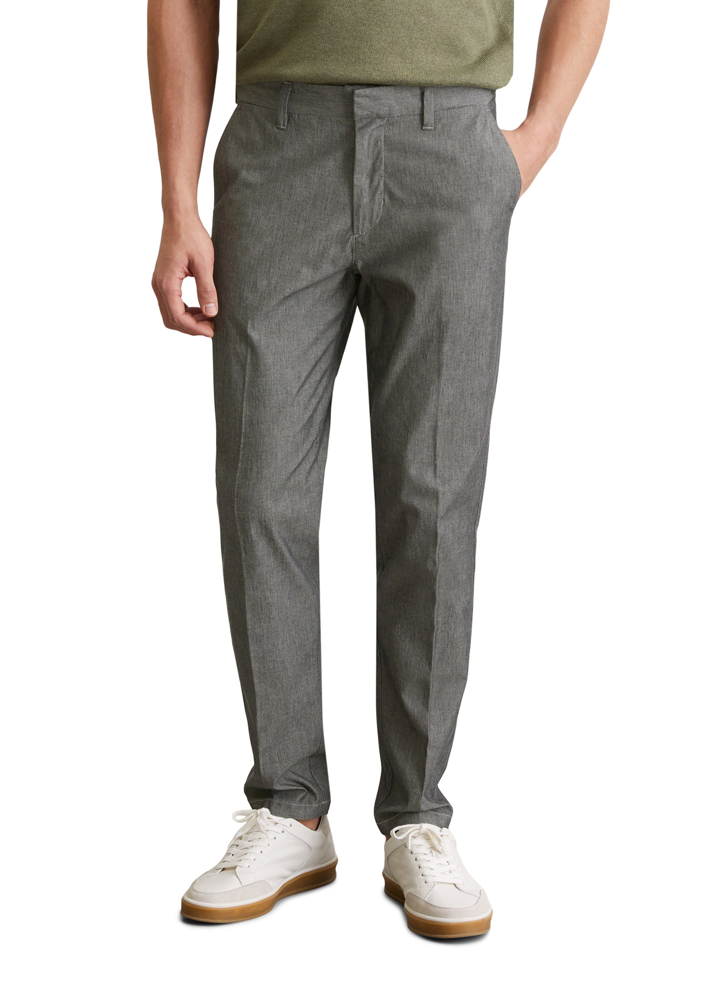 Marc O'Polo Slimfit Hose in Grau: Vorderseite