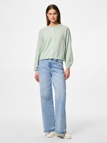 PIECES Knit cardigan 'PCIda' in Green