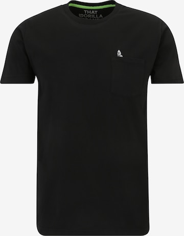 THAT GORILLA BRAND Shirt 'SILVERBACK BLACK POCKET T' in Zwart: voorkant