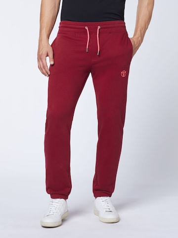 CHIEMSEE Tapered Pants in Red: front