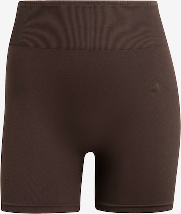 ADIDAS PERFORMANCE Skinny Sportshorts 'Essentials' in Braun: Vorderseite