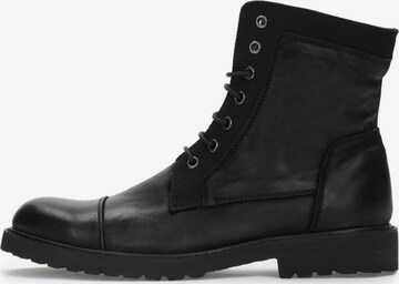 Kazar Lace-Up Boots in Black: front