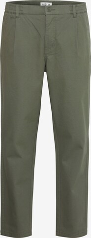 !Solid Regular Pleat-Front Pants 'Dylan' in Green: front