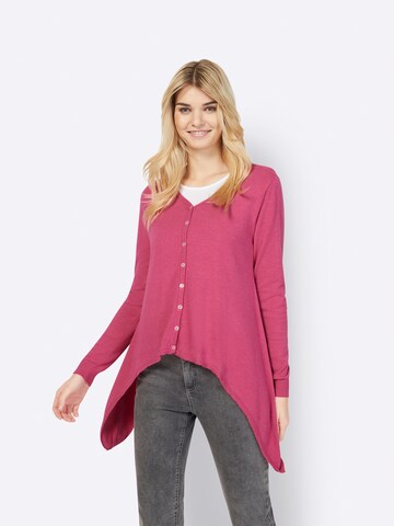 Cardigan heine en rose : devant