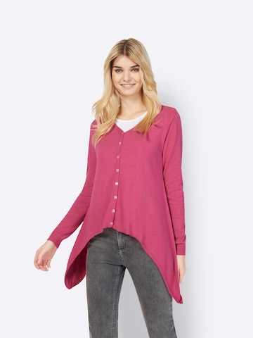 Cardigan heine en rose : devant