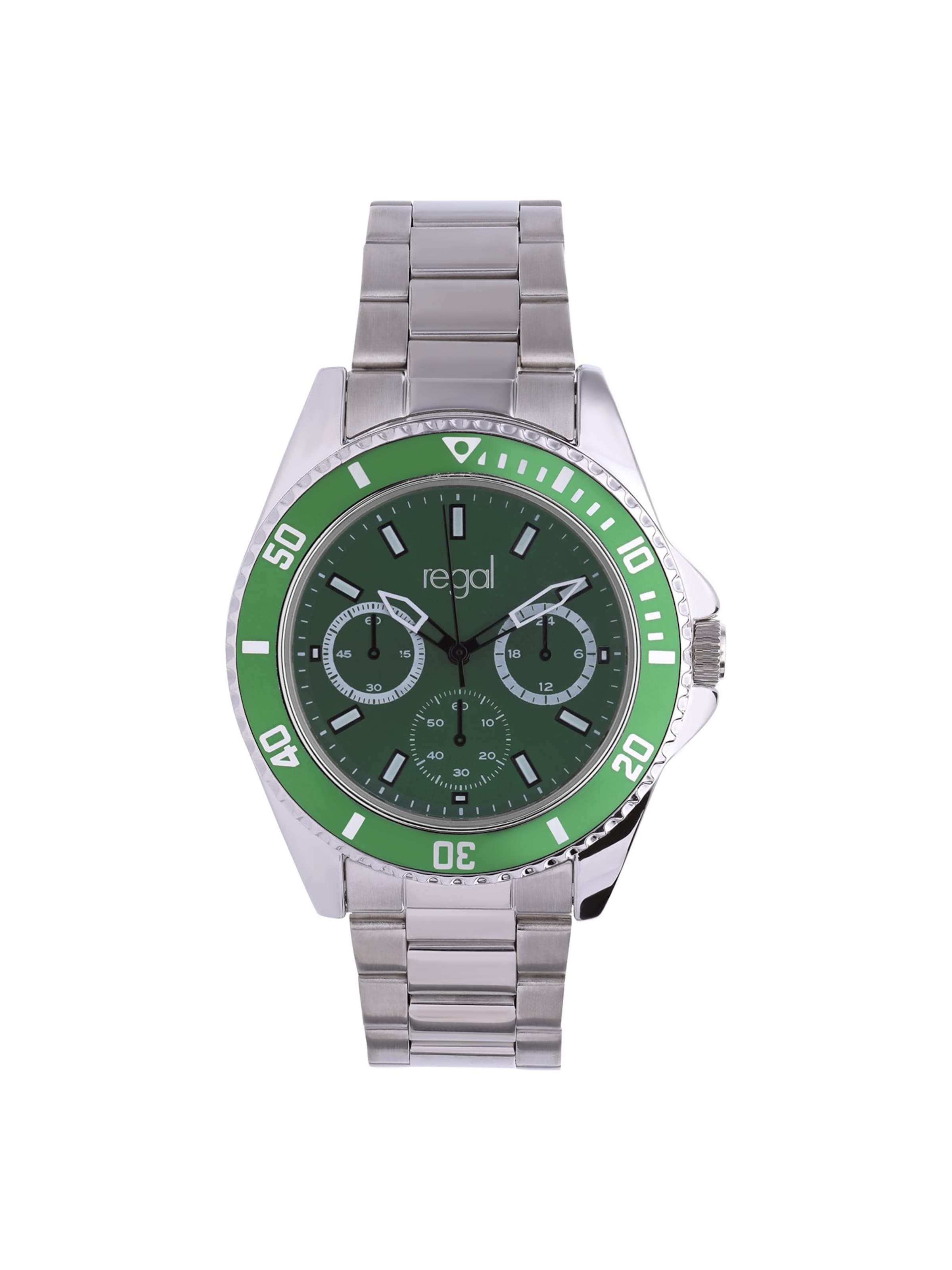 Lucardi Analoog horloge 'Minimalistisch' in Zilver: voorkant