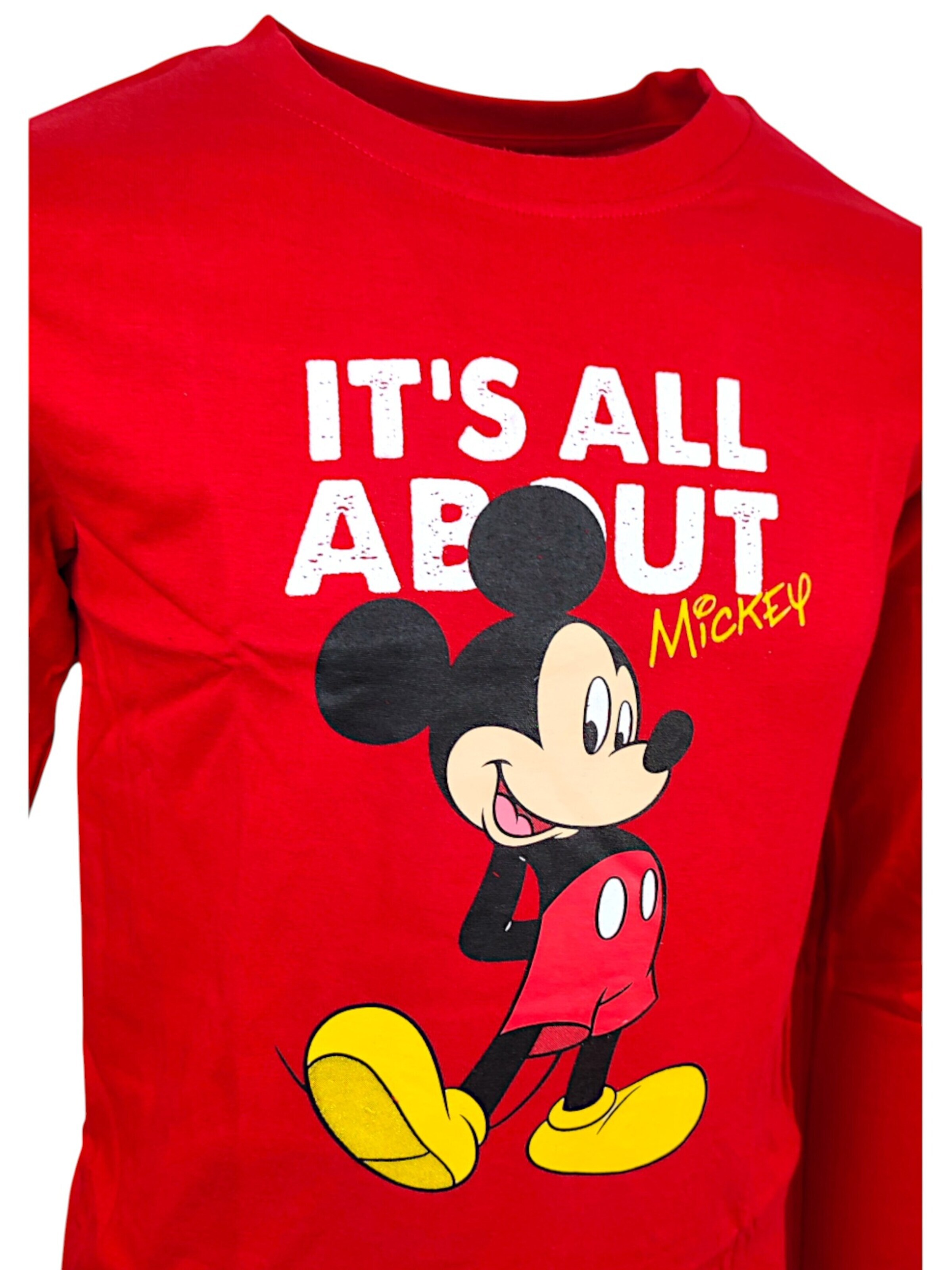 Disney Mickey Mouse & friends Shirt 'Mickey Mouse' in Red