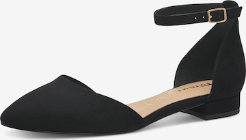Ballerines à lanières Tamaris en noir : devant