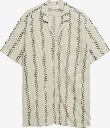 Coupe regular Chemise s.Oliver Red Label Big & Tall en beige : devant